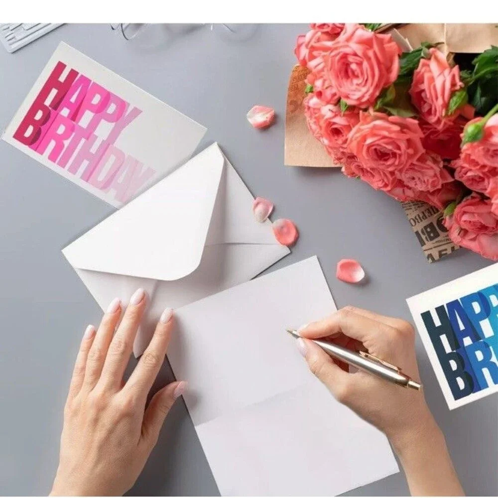 48 Pack 4x6-inch Happy Birthday Cards with Envelopes (6 Colorful Assortment)